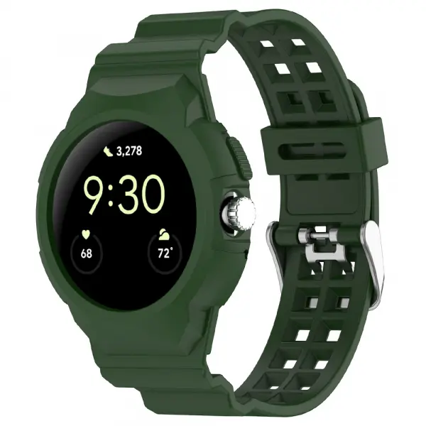 Curea Techsuit W065 pentru Google Pixel Watch 4 41mm / Watch 3 41mm / Watch 2 / Watch, Verde