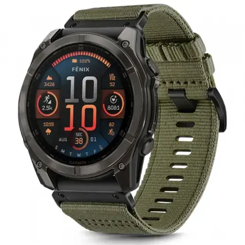 Curea Techsuit W070 pentru Garmin Watch Fenix / Forerunner Series, 22mm, Verde