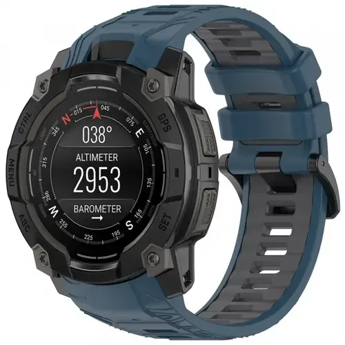Curea Techsuit W077 pentru Garmin Instinct 3 45mm Solar / Instinct 3 45mm, Albastru