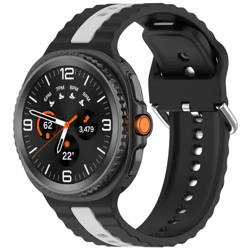 Curea Techsuit W078 pentru Samsung Galaxy Watch 8 Classic / Watch8 44mm / Watch 8 40mm, Negru