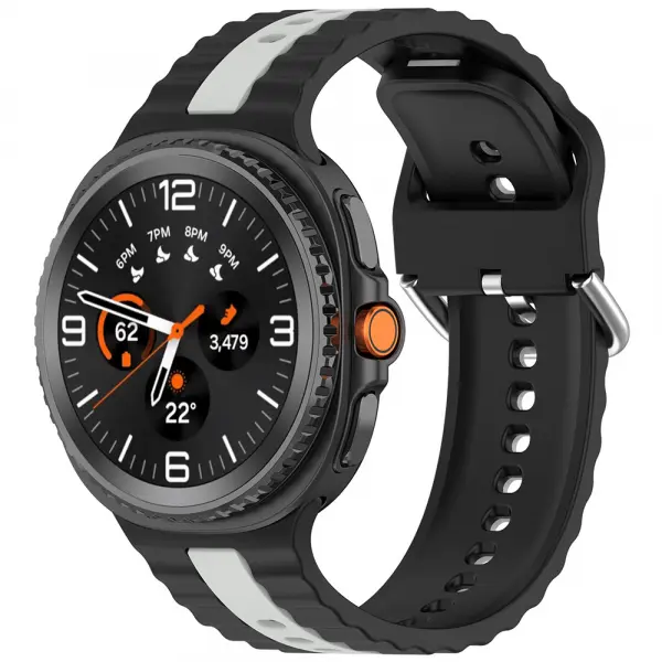 Curea Techsuit W078 pentru Samsung Galaxy Watch8 / Watch8 Classic Series, Neagra
