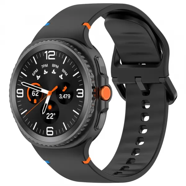 Curea Techsuit W079 pentru Samsung Galaxy Watch8 / Watch8 Classic Series, Neagra