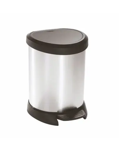 CURVER Coș de gunoi 5 L negru/argintiu metalizat