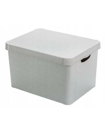 CURVER Deco Cutie depozitare cu capac Stockholm L Dots