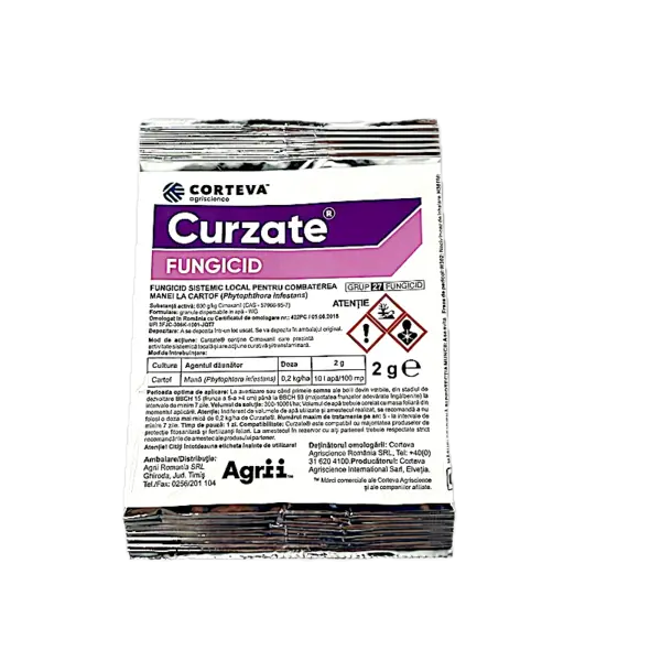 Curzate 2 gr, fungicid pe baza de Cymoxanil pentru mana cartofului - Default Title