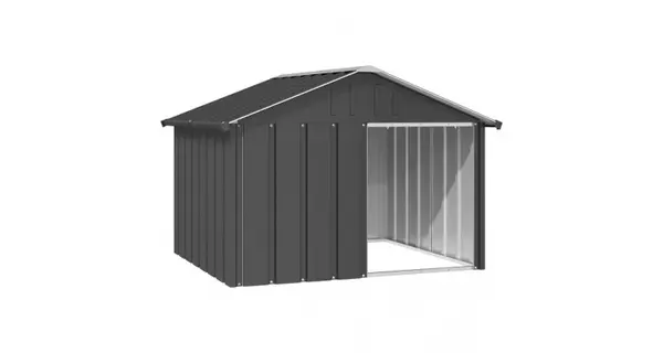 Cusca pentru câini, antracit 116,5x103x81,5 cm, oțel galvanizat