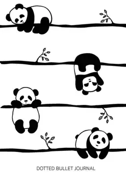 Cute Pandas - Dotted Bullet Journal. Medium A5 - 5.83X8.27, Paperback/Blank Classic