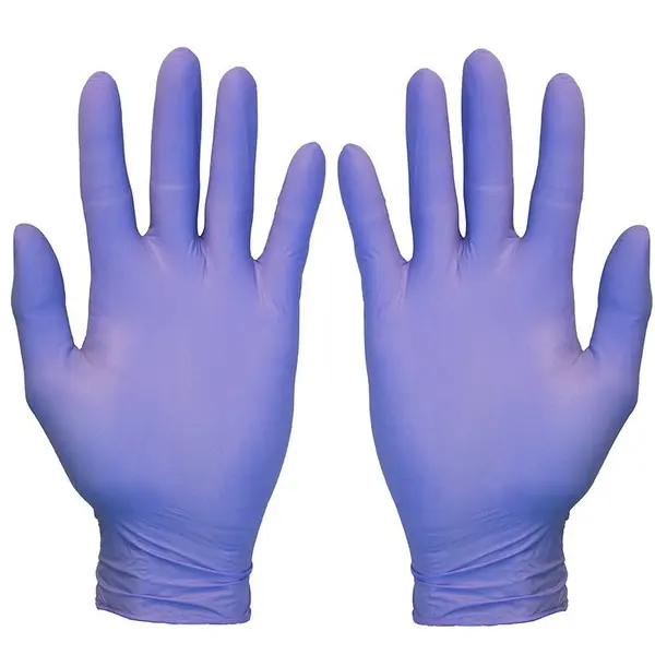 Cutie 100x Manusi Nitril, de Unica Folosinta, Texturate, Nepudrate, Indigo marime L