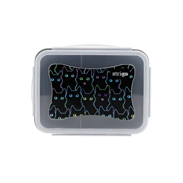 Cutie alimentara Strigo Cats, plastic, 16.5A 12A 6.5 cm