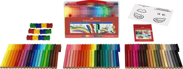 Cutie cadou carioci 60 culori Connector Faber-Castell