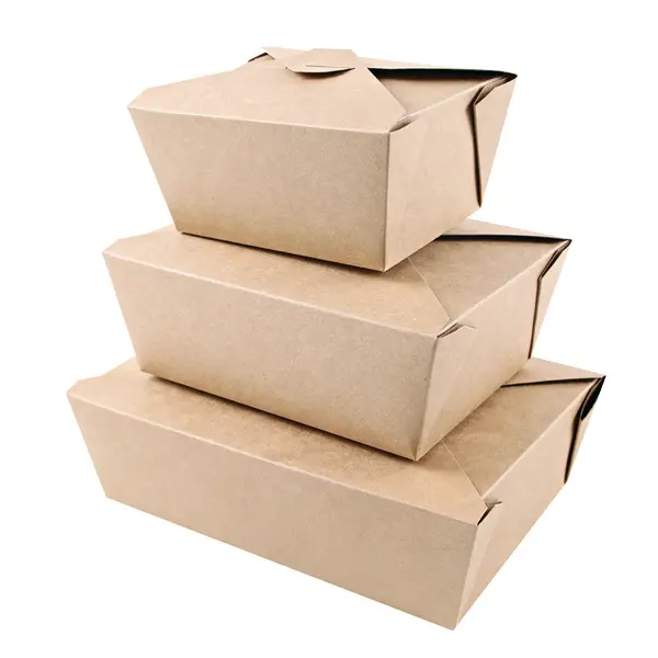 Cutie catering MENU 16.2x13.2x6.4cm - hartie kraft impregnata PLA - 100% degradabila