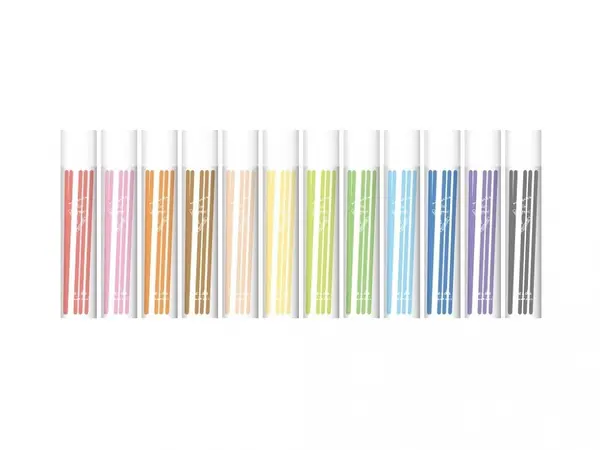 Cutie cu 24 de seturi rezerve pentru creion colorat mecanic din plastic MG (12 culori x 2 set per culoare, 6 mine per set
