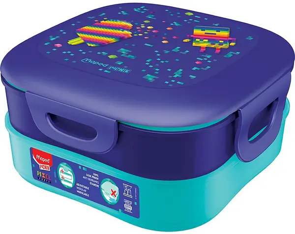 Cutie cu alimente Maped Concept Kids - Pixel Party, 1400 ml