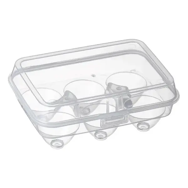 Cutie cu capac pentru depozitare oua,6 locuri,plastic,17x12x7 cm