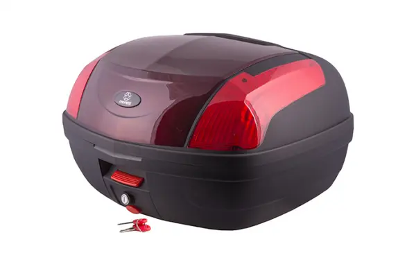 Cutie cu suport 46L, Moretti MR-889, culoare negru visiniu, reflector rosu