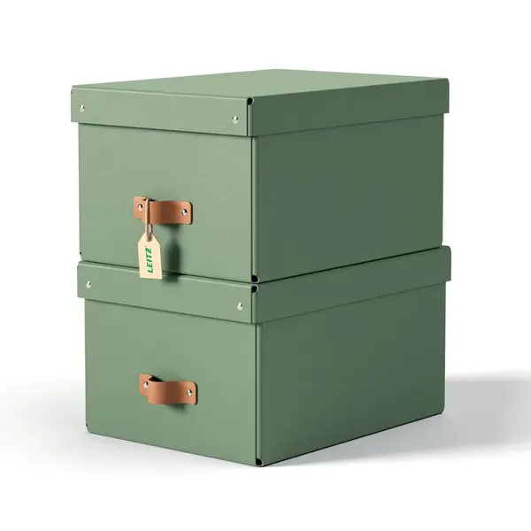 Cutie de depozitare Leitz Puro 17l carton reciclat 2 buc/set Cutie de depozitare Leitz Puro 17l carton reciclat 2 buc/set verde