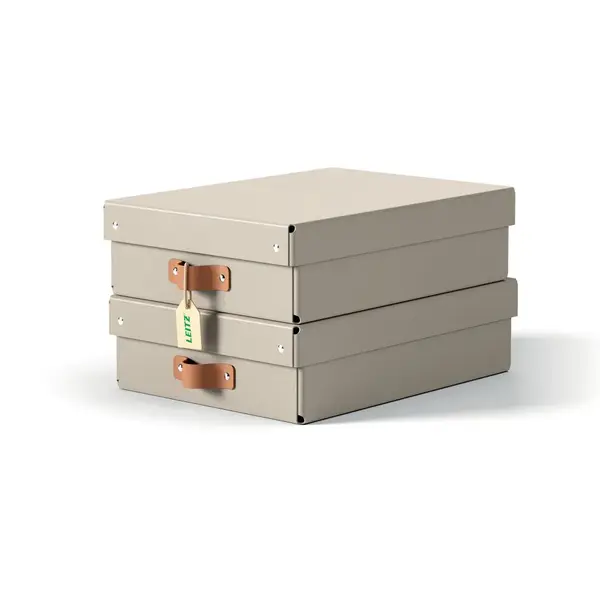 Cutie de depozitare Leitz Puro 8l carton reciclat 2 buc/set Cutie de depozitare Leitz Puro 8l carton reciclat 2 buc/set bej