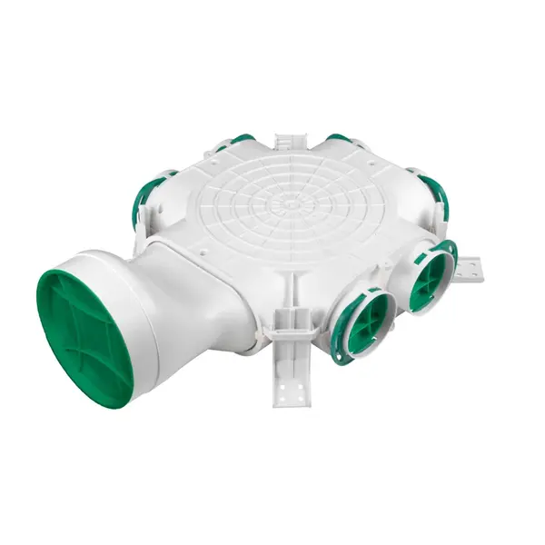 - Cutie de distribuție cu racord lateral - Ø160 / 6xØ75 Awenta
