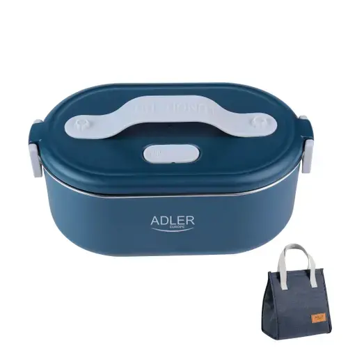 Cutie de pranz electrica Adler AD 4522b cu sacosa termica, 0.8 l, 48 W (Albastru)