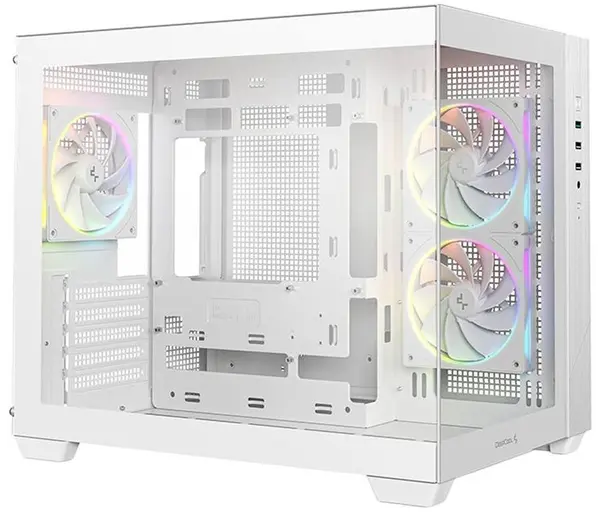 Cutie DeepCool - CG330 3F WH, mini tower, alb