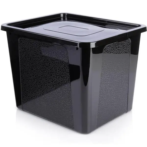 Cutie Depozitare, Plastic, Neagra, 20 l, Vilde