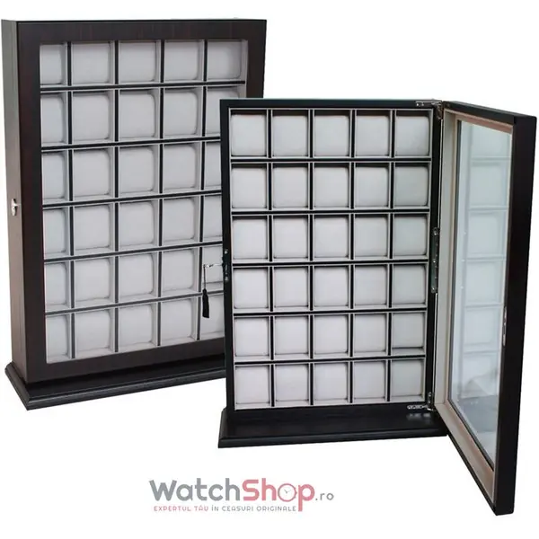 Cutie depozitare Rothenschild RS-1135-30EB 40.5 x 56.5 x 10 pentru 30 de ceasuri Maro