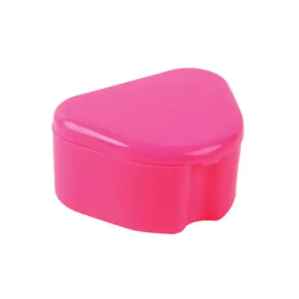Cutie Depozitare, ZAMO®, pentru Proteza, Aparat Dentar, Lucrari Dentare, Culoare Roz