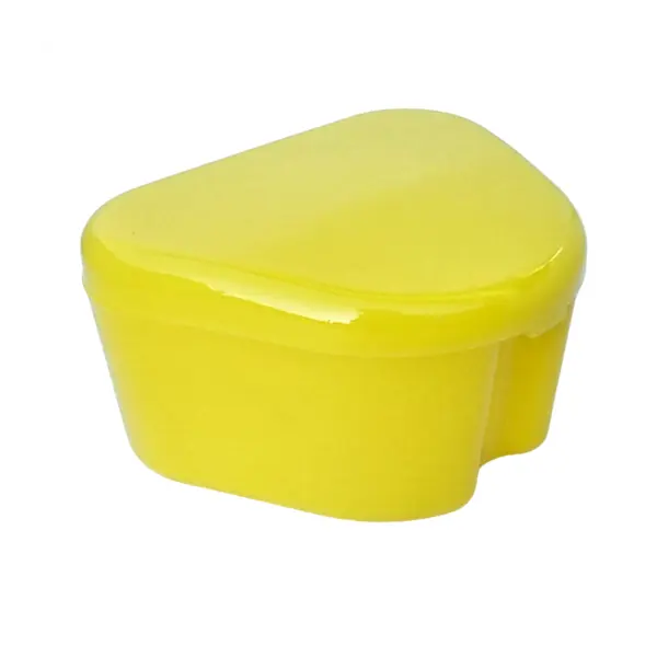 Cutie Depozitare, ZAMO®, pentru Proteza, Aparat Dentar, Lucrari Dentare, Culoare Galbena