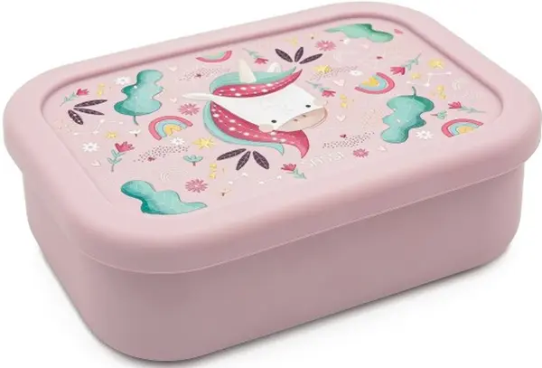 Cutie din silicon pentru alimente Sassi Sparkly The Unicorn - 700 ml