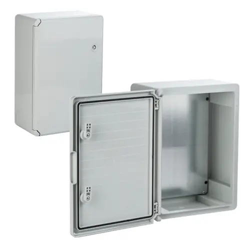 Cutie distribuție exterior IP65 ABS gri, placă oțel galvanizat, 400×500×175 mm, PP3003