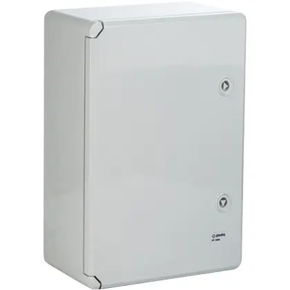 Cutie distributie IP65 din ABS gri, usa mata, placa metalica, 400x600x200 mm Plastim PP3008
