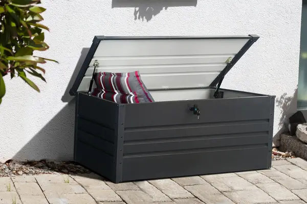 Cutie / Ladă depozitare pentru grădină metalică 600 L PB03BT-BD - 70 x 165 x 62 cm antracit - Default Title