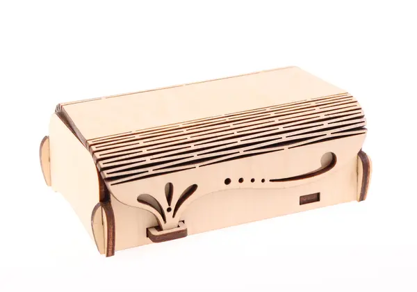 Cutie lemn - Curbata 9x6x3cm | Acrilat WoodBox