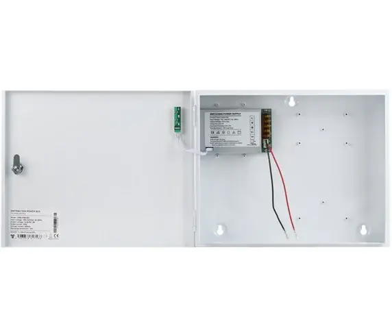 Cutie metalica pentru centrale de control acces ZKTeco, cu sursa de 12-14V@5A, 370 x 300 x 85 mm CAB4-PS5-WH