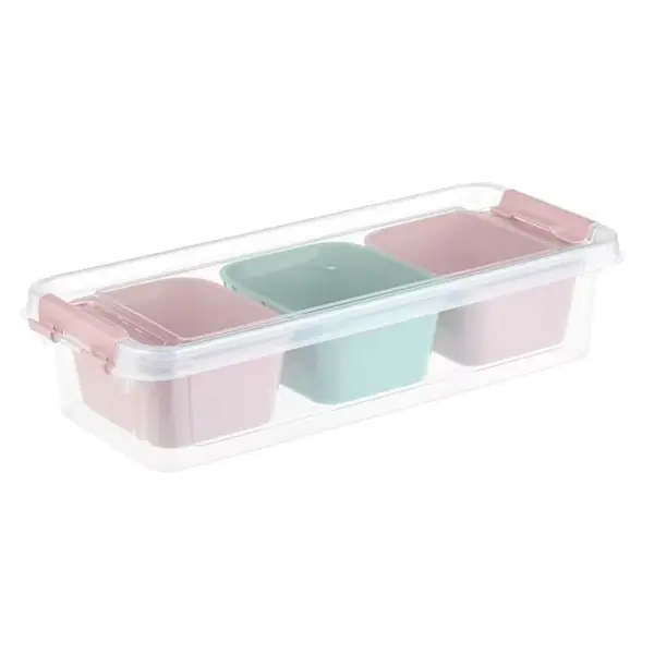 Cutie organizatoare plastic, 3 compartimente, 27.3A 11.3A 6.2 cm