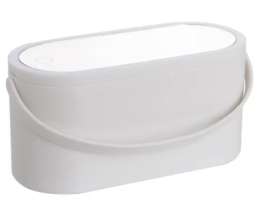Cutie organizator depozitare farduri pentru calatorie cu oglinda cosmetica