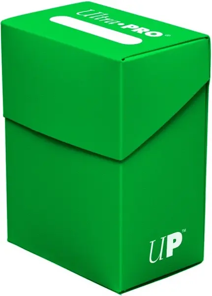 Cutie pentru carti de joc Ultra Pro Deck Case Standard Size - Lime Green (80 buc.)