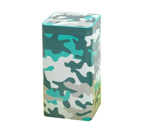 Cutie pentru ceai - Camouflage Petrol, 500g | Eigenart