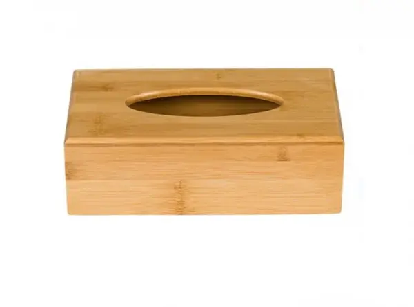 Cutie pentru depozitarea servetelelor din Bambus, Natur, 27x14x9 cm