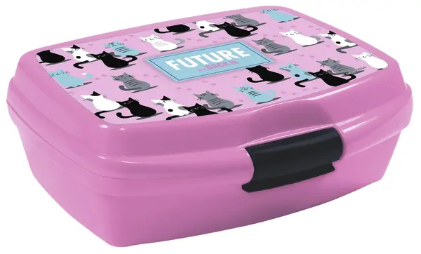 Cutie pentru mâncare BackUp Future - Pisici roz