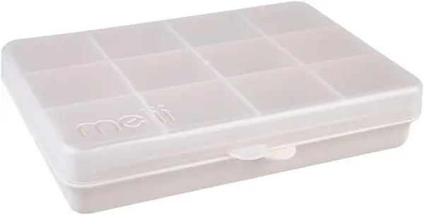 Cutie pentru mâncare Melii Luxe - Cu 12 compartimente, fildeș