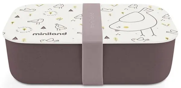 Cutie pentru mâncare Miniland - Eco Friendly, 1000 ml, pasăre