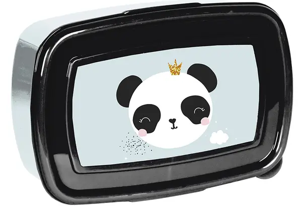 Cutie pentru mâncare Paso Panda - 750 ml, albastră