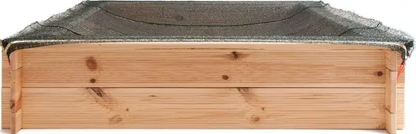 Cutie pentru nisip Woody, cu capac, natural