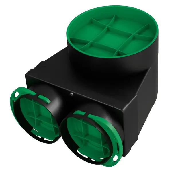 cutie plenum scurt - o125 / 2xo75 awenta, negru