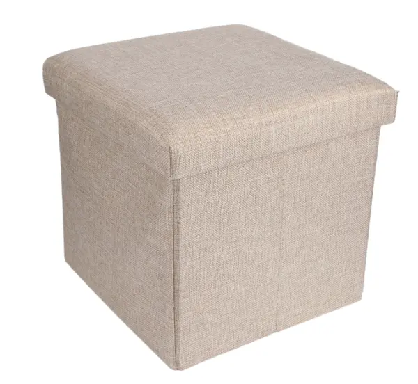 Cutie pliabila pentru depozitare tip taburet BEJ 30x30x30 cm PATRATA