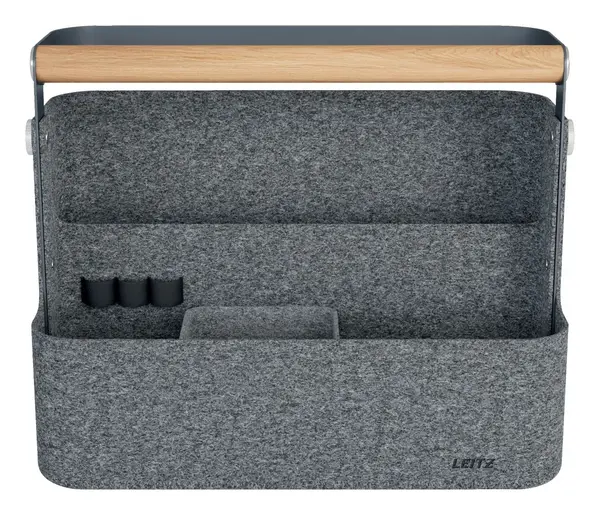 Cutie portabilă suspendabilă pentru birou Leitz din pâslă reciclată cu mâner 38x19x30 cm Cutie portabilă suspendabilă pentru birou Leitz din pâslă reciclată cu mâner 38x19x30 cm
