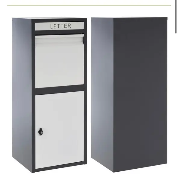 Cutie postala KIM - pentru colete - culoare negru alb - dimensiuni 102 x 41 x 38 cm - vopsit electrostatic