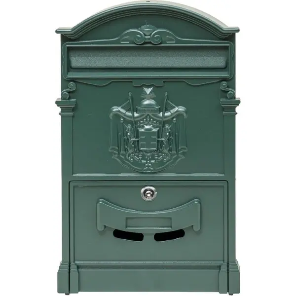 Cutie Postala pentru Exterior, Verde, Metal, 41 x 26 x 9 cm