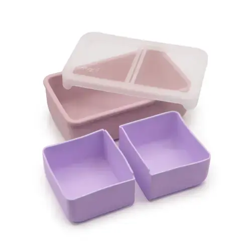 Cutie pranz bento cu compartimente detasabile MELII, 1300ml, Roz